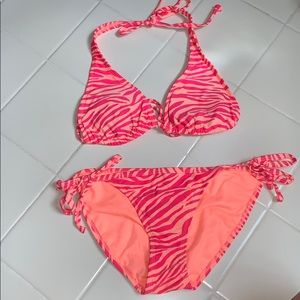 Old Navy Neon Zebra Print Bikini